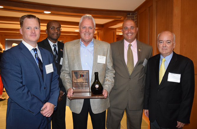 Pictured L to R, Director of Economic Development Russell Seymour, County Administrator Bryan Hill, Ron Boyd, Board of Supervisors Chairman Michael Hipple and Economic Development Authority Chairman T